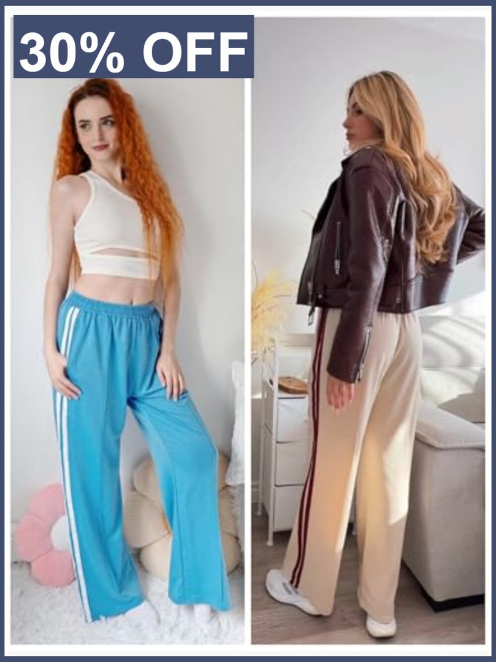 Straight Leg Sweatpants Baggy Lounge Joggers with Pockets - Picture 6 of 7